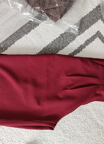 l Beden Bordo kumaş pantolon