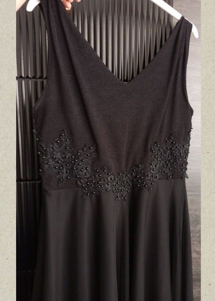 Siyah Abiye Elbise  - Görsel 4