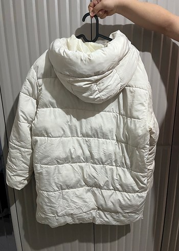 Beyaz Kadın Kışlık Mont - Görsel 5