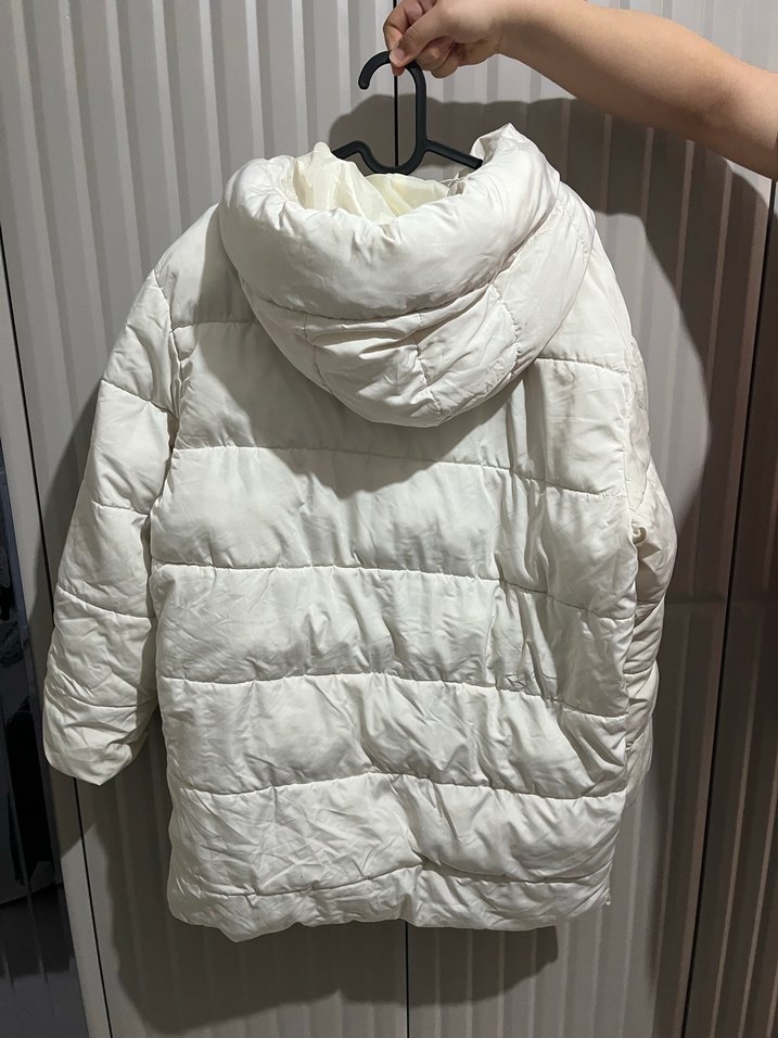 Beyaz Kadın Kışlık Mont - Görsel 5