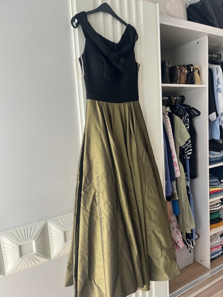 Drapeli Straplez Uzun Kadın Abiye Elbise - Görsel 2