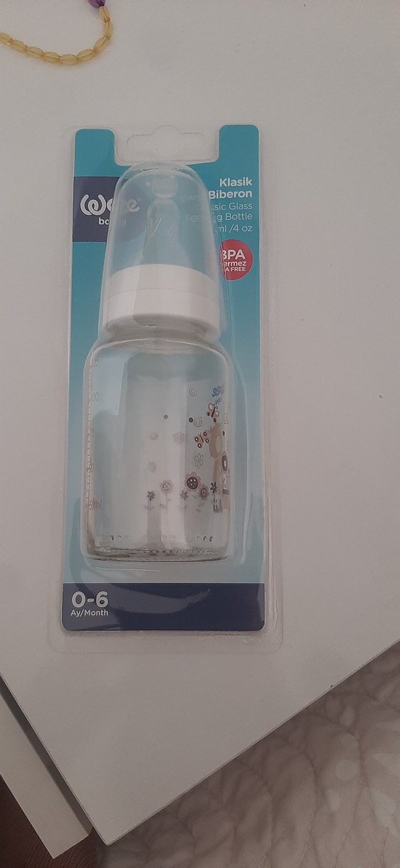 Beyaz Cam Bebek Biberonu 0-6 Ay - Görsel 3