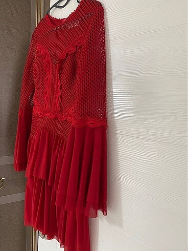 40 Beden Kırmızı kına elbise