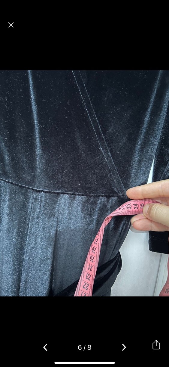 Uzun Siyah V Yakalı Kadın tulum - Görsel 4