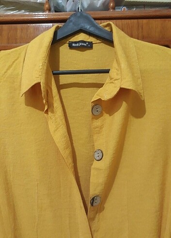 l Beden sarı Renk Midi boy günlük elbise