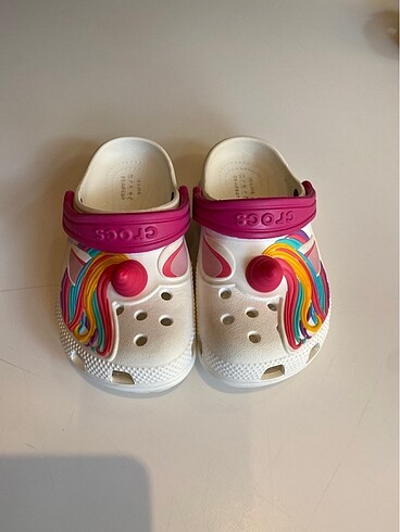 Crocs Unicorn model 26,5 numara kiz cocuk terlik