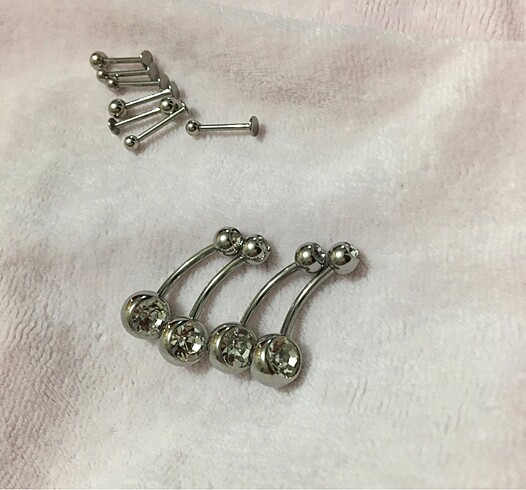 Titanyum piercing taşlı/taşsız