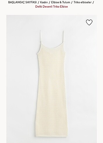 H&M delikli triko elbise. 
