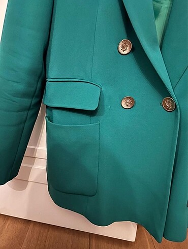38 Beden yeşil Renk İpekyol zümrüt yeşili blazer ceket
