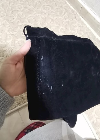 Siyah Süet Diz Üstü Topuklu Çizme - Görsel 6