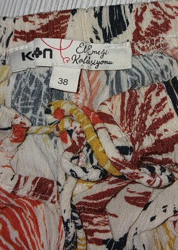 Koton Püsküllü Çok Renkli Bohem Kadın Bluz