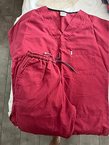 xs Beden Bordo renk forma alt üst scrubs