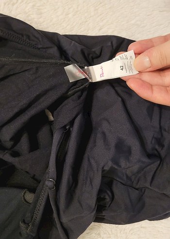 Siyah İnce Askılı Kadın Mayo - Görsel 2