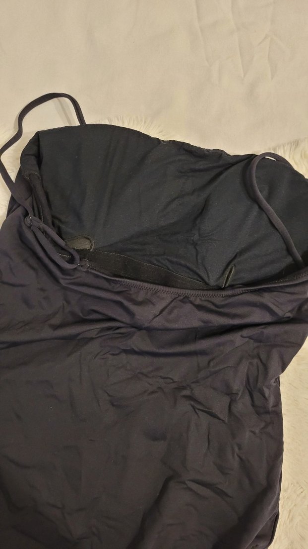 Siyah İnce Askılı Kadın Mayo - Görsel 3