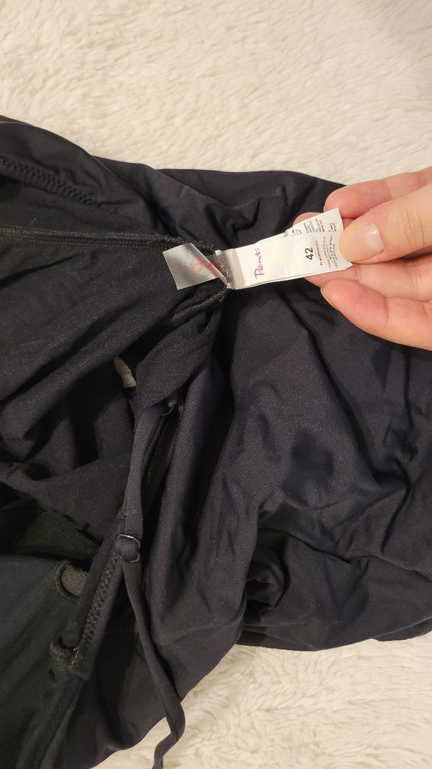 Siyah İnce Askılı Kadın Mayo - Görsel 2