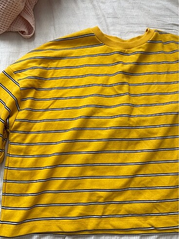m Beden Ak Parti Sarısı Uzun kollu Crop Sweatshirt