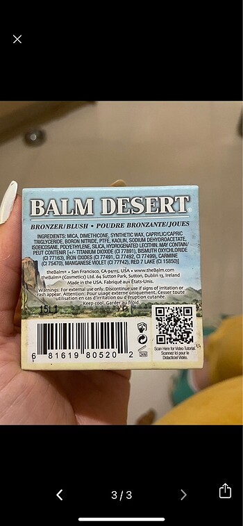  Beden Balm desert bronzer blush