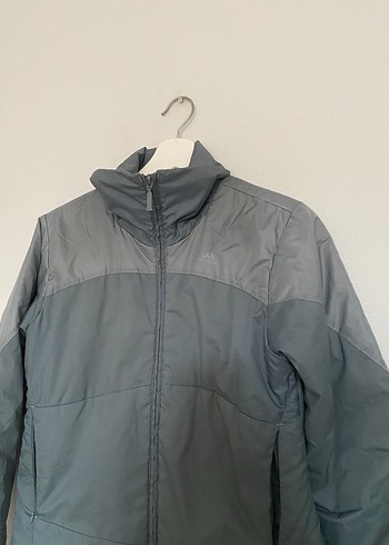 Gri Yüksek Yakalı Fermuarlı Kadın Ceket - Görsel 2