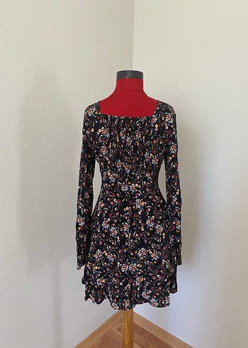 Çiçek Desenli Bohem Midi Elbise - Görsel 3