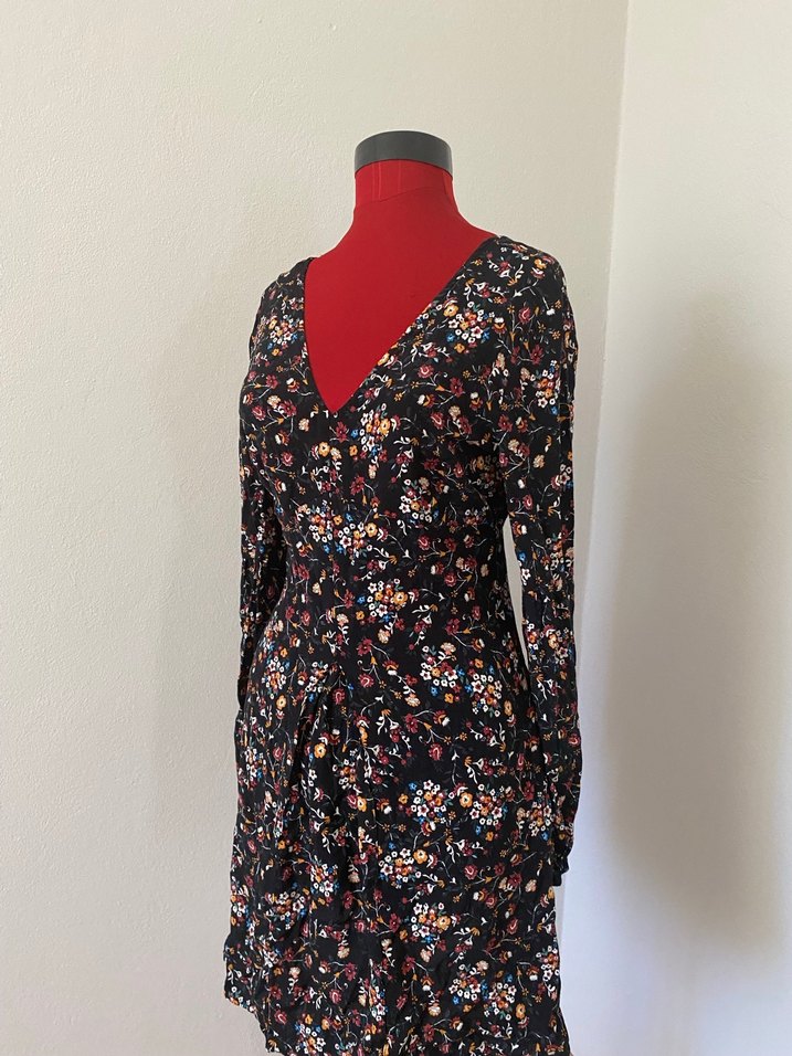 Çiçek Desenli Bohem Midi Elbise - Görsel 2