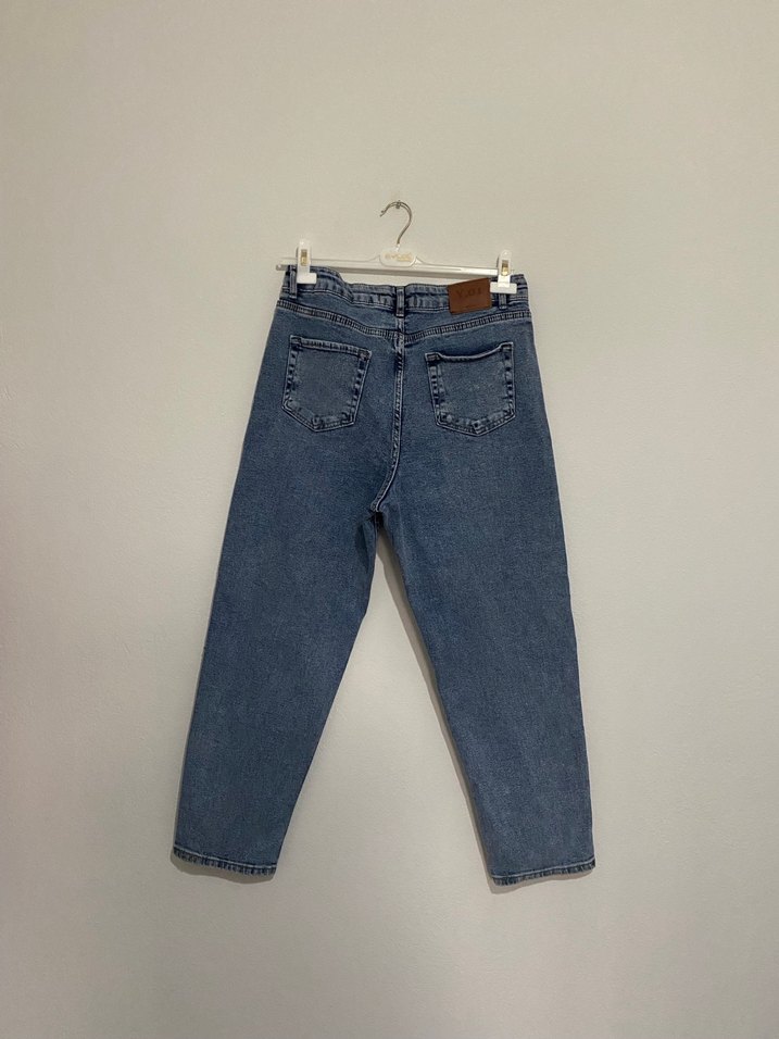 Kadın Mavi Normal Boy Denim Jean - Görsel 3