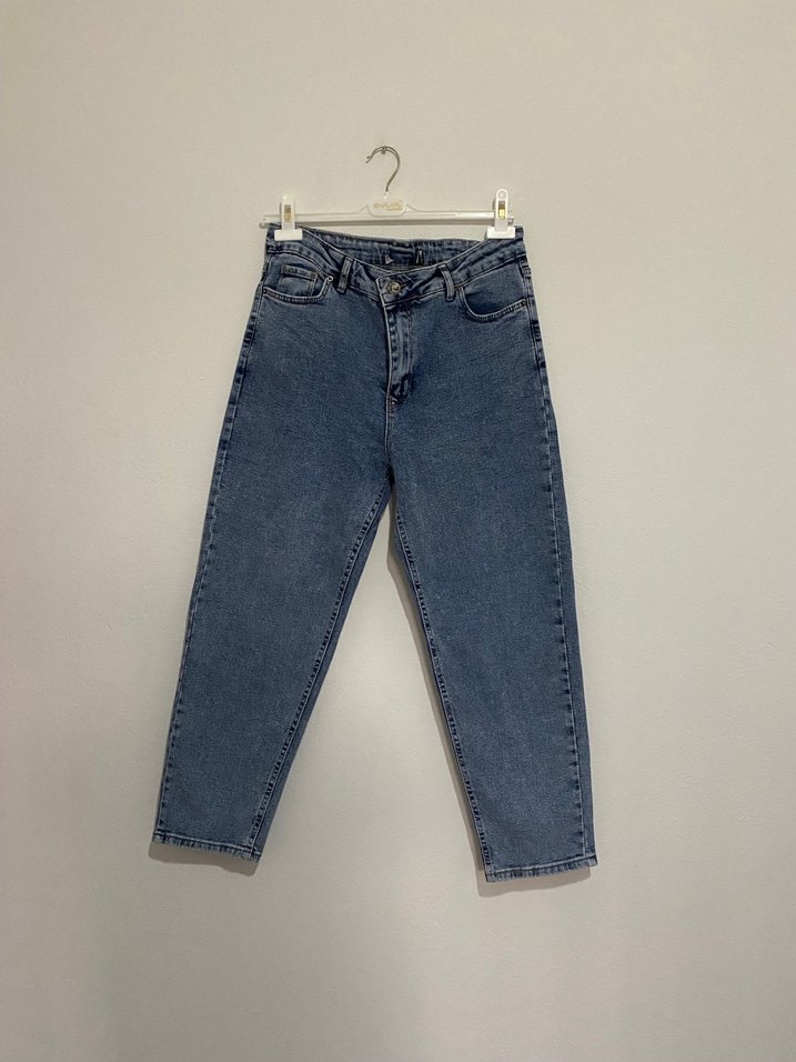 Kadın Mavi Normal Boy Denim Jean - Görsel 2