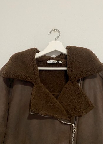 Kahverengi Süet Kürklü Kadın Ceket - Görsel 2