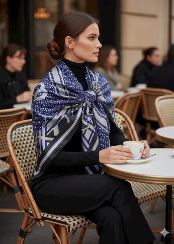 BURBERRY SİYAH İPEK EŞARP - Görsel 5