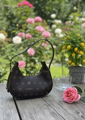 Armine Kahverengi Baskılı Deri Kadın Çanta - Görsel 3