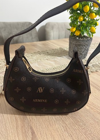 Armine Kahverengi Baskılı Deri Kadın Çanta - Görsel 2