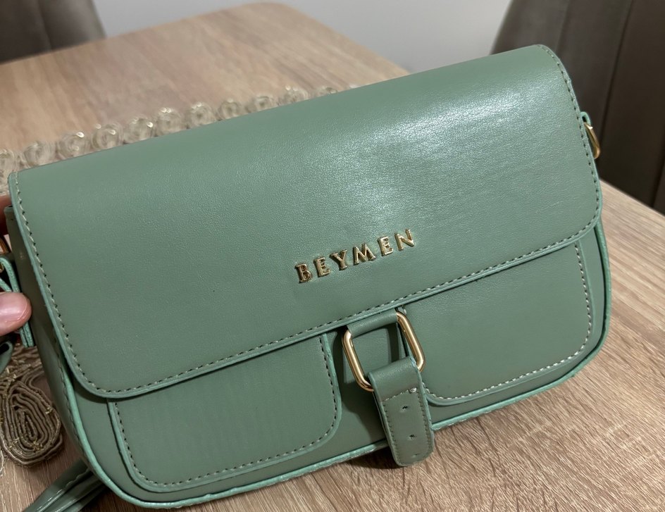 Beymen yeşil deri çanta - Görsel 2