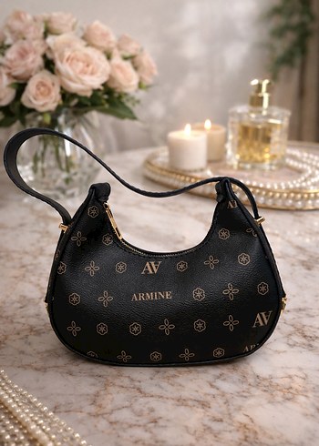 Armine Zincir Detaylı Siyah Deri Kadın Çanta - Görsel 4