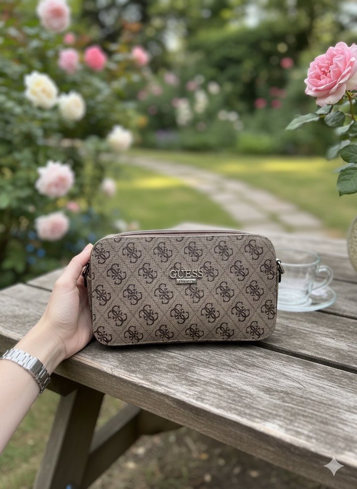 Guess Kahverengi Desenli Kadın Çanta - Görsel 4