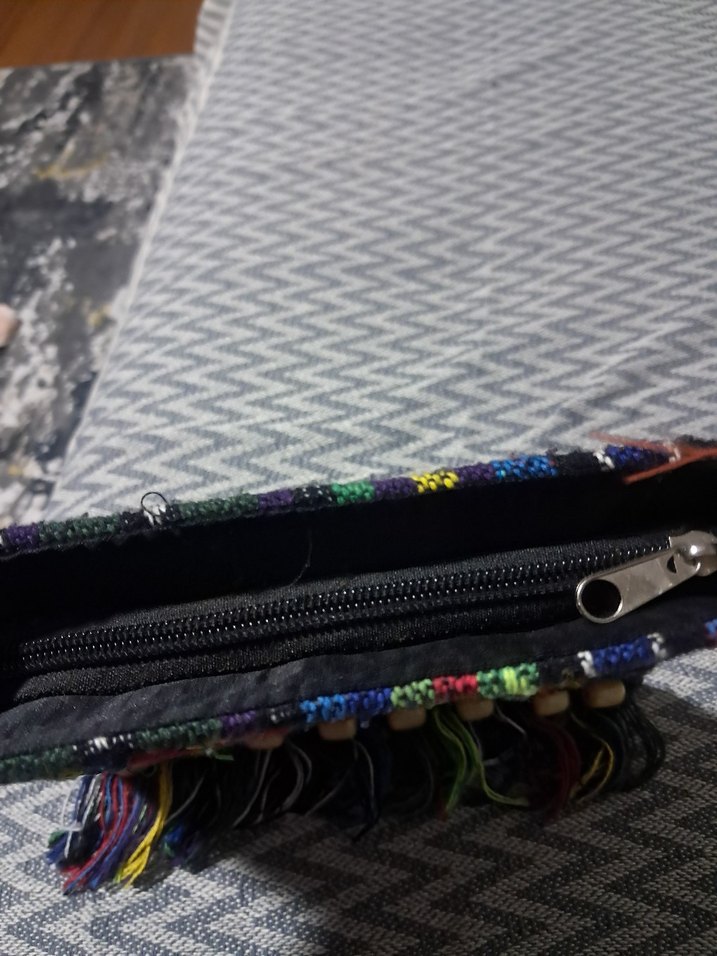 Renkli Boncuklu Nakışlı Bohem Kadın Çantası - Görsel 2