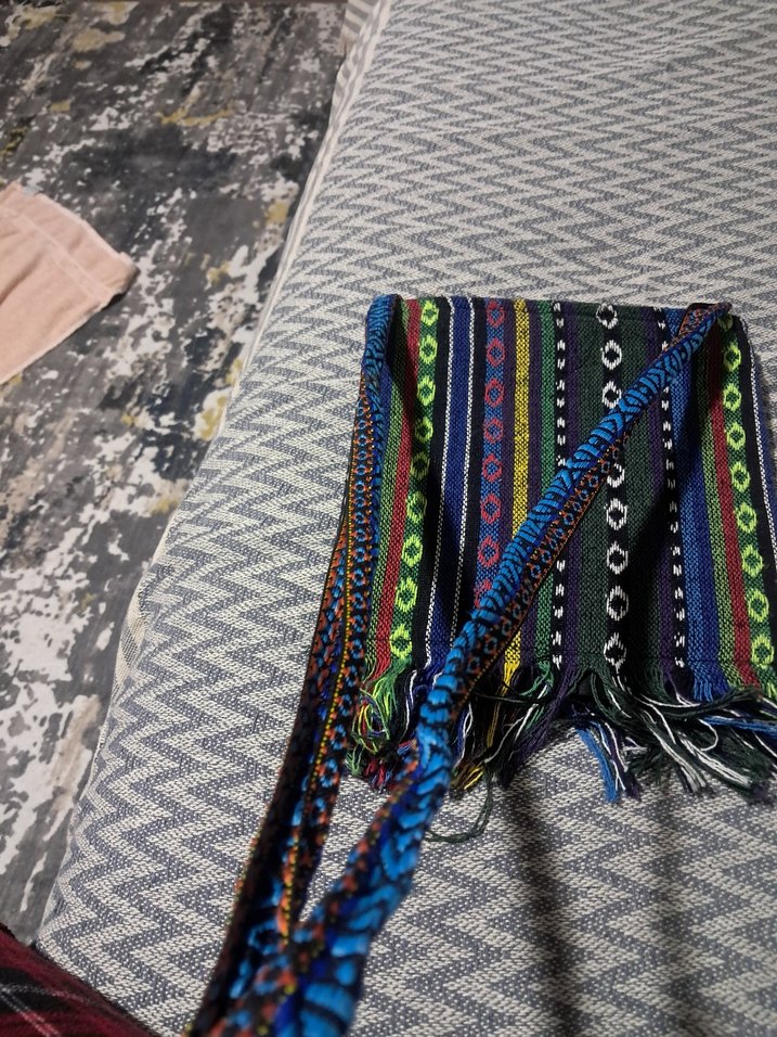 Renkli Boncuklu Nakışlı Bohem Kadın Çantası - Görsel 4