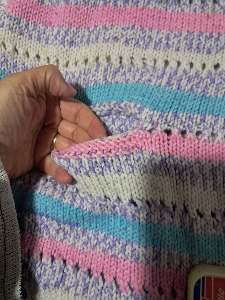 Çok Renkli el örgüsü  Kolsuz yelek - Görsel 2