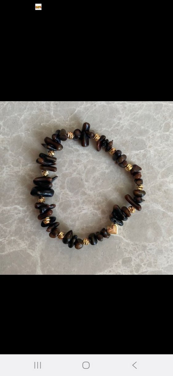 Kahverengi Boncuklu Bohem Bileklik kılçık mercan - Görsel 3