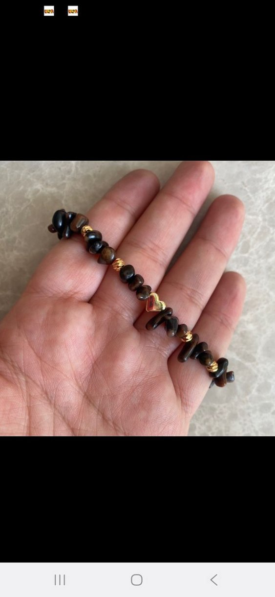 Kahverengi Boncuklu Bohem Bileklik kılçık mercan - Görsel 4