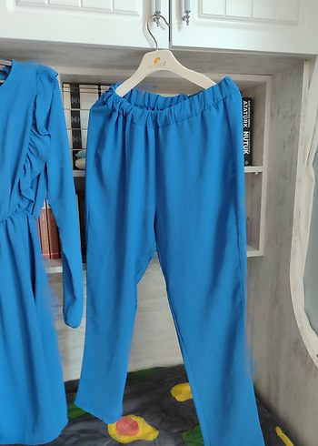 Diğer Mavi Uzun Kollu Fırfırlı takım