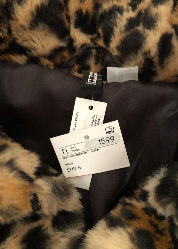 H&M peluş kürk ceket - Görsel 4