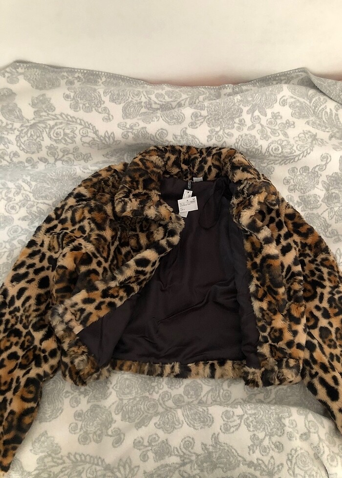 H&M peluş kürk ceket - Görsel 3