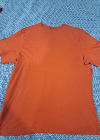 l Beden turuncu Renk Turuncu Baskılı Erkek Spor Tişörtü
