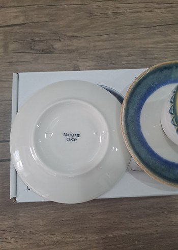 Madame Coco Mavi 4 Parça Kahve Fincanı Seti - Görsel 5