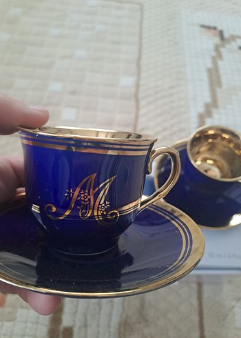 Madame Coco Lacivert 4'lü Kahve Fincan Seti 90ml - Görsel 5