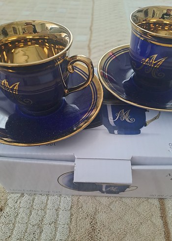 Madame Coco Lacivert 4'lü Kahve Fincan Seti 90ml - Görsel 6