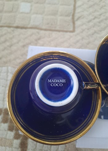 Madame Coco Lacivert 4'lü Kahve Fincan Seti 90ml - Görsel 3