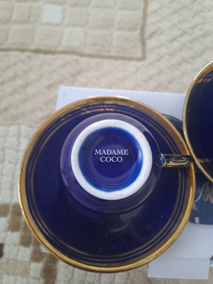 Madame Coco Lacivert 4'lü Kahve Fincan Seti 90ml - Görsel 3