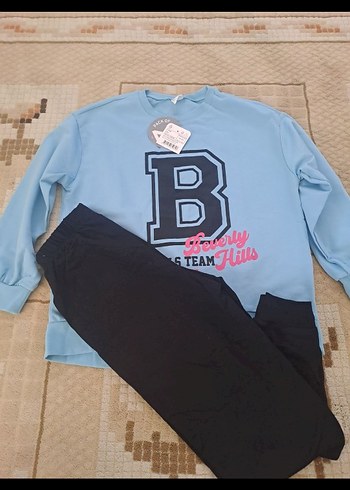 Mavi Baskılı Uzun Kollu Sweatshirt - Görsel 4