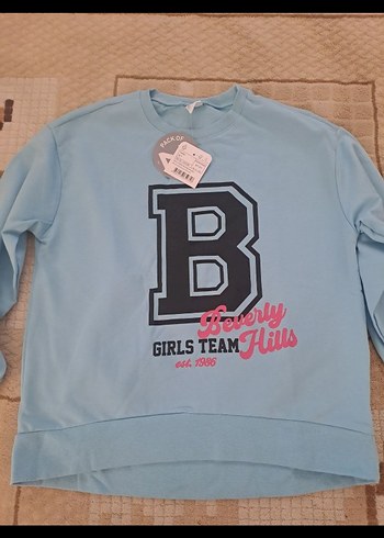 Mavi Baskılı Uzun Kollu Sweatshirt - Görsel 3