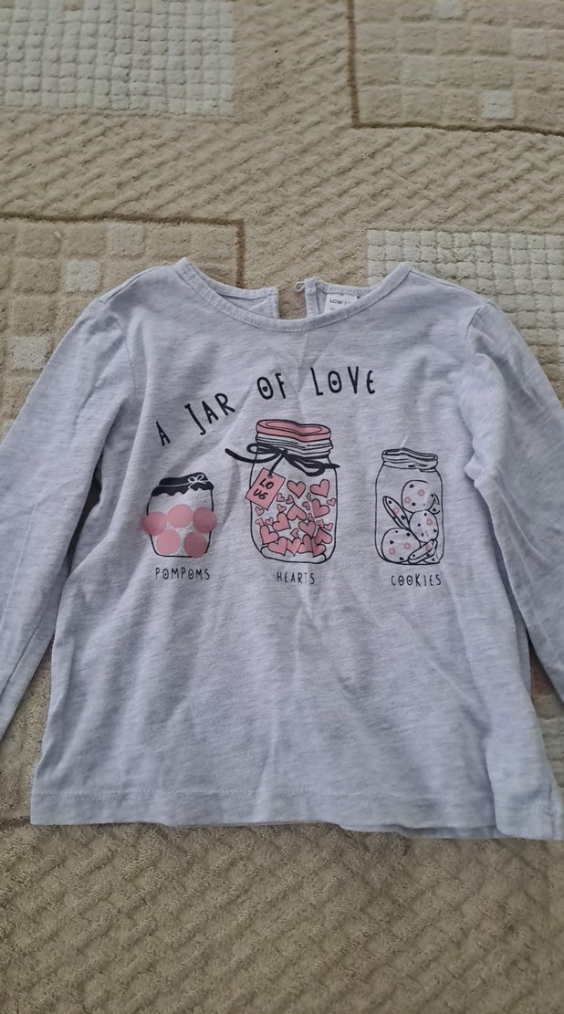 Kız Çocuk Uzun Kollu Baskılı Tişörtler - Görsel 3